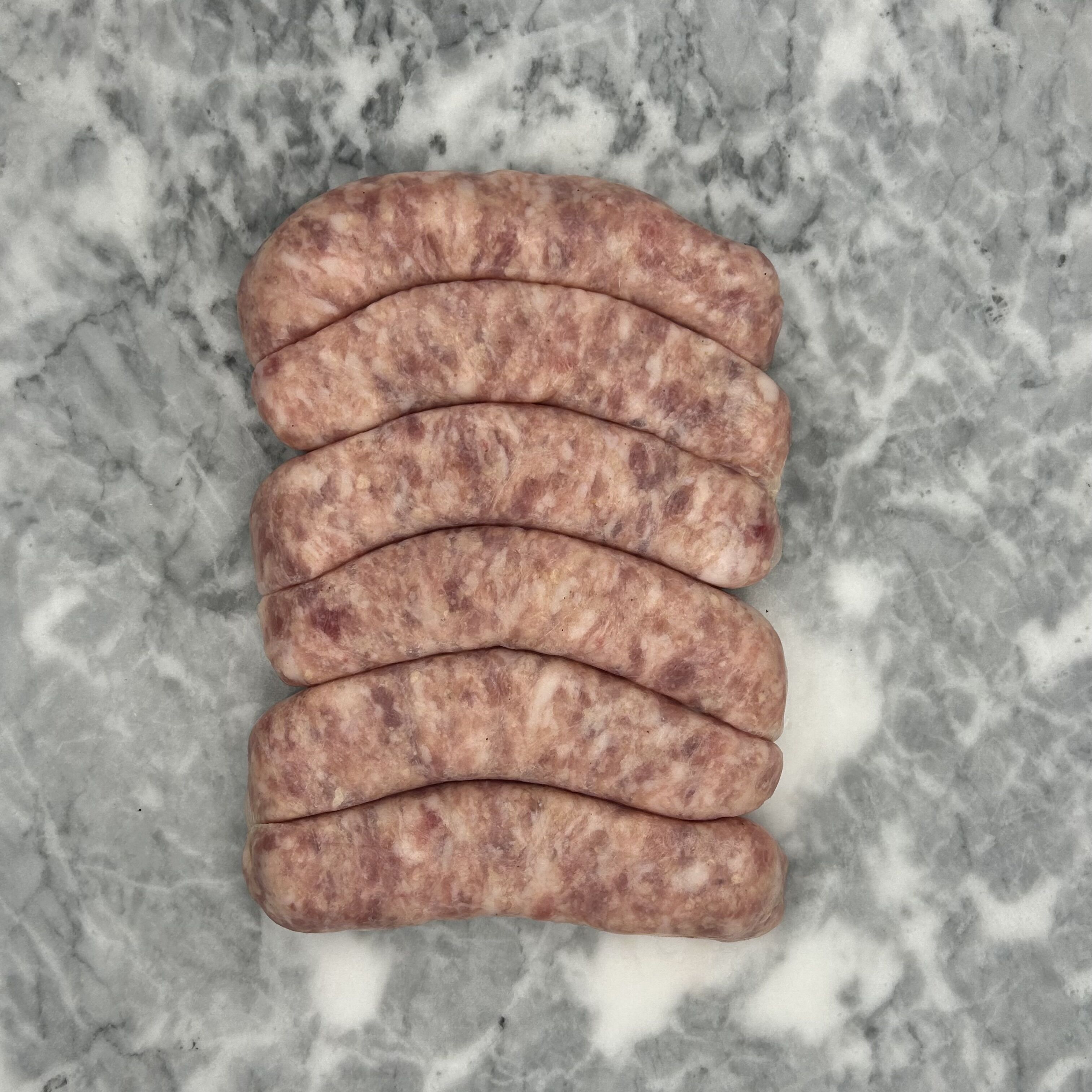 6 Pork Bangers / Sausages (Freshly Frozen), Avg 525g