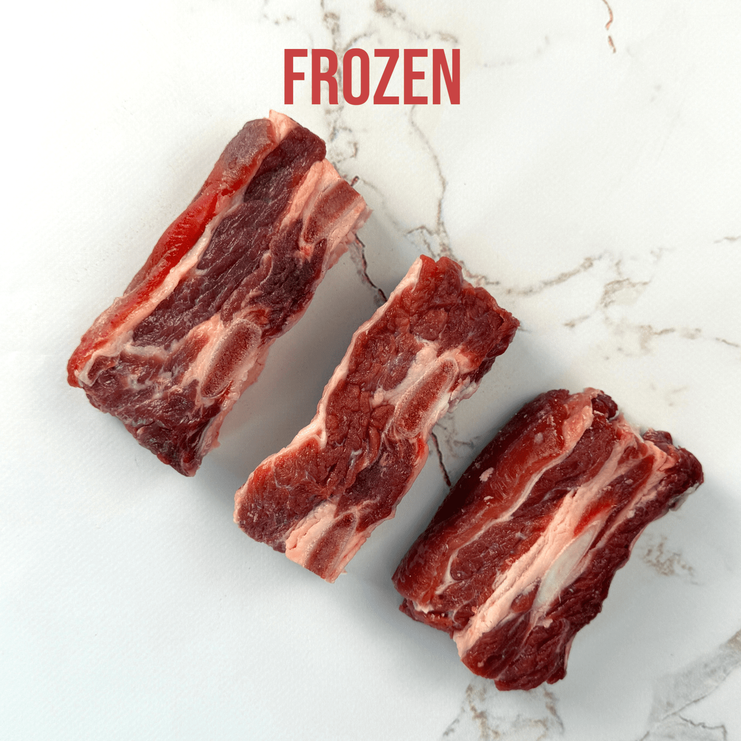 1 pack of Free Range Beef Short Ribs (Frozen), Avg 500g