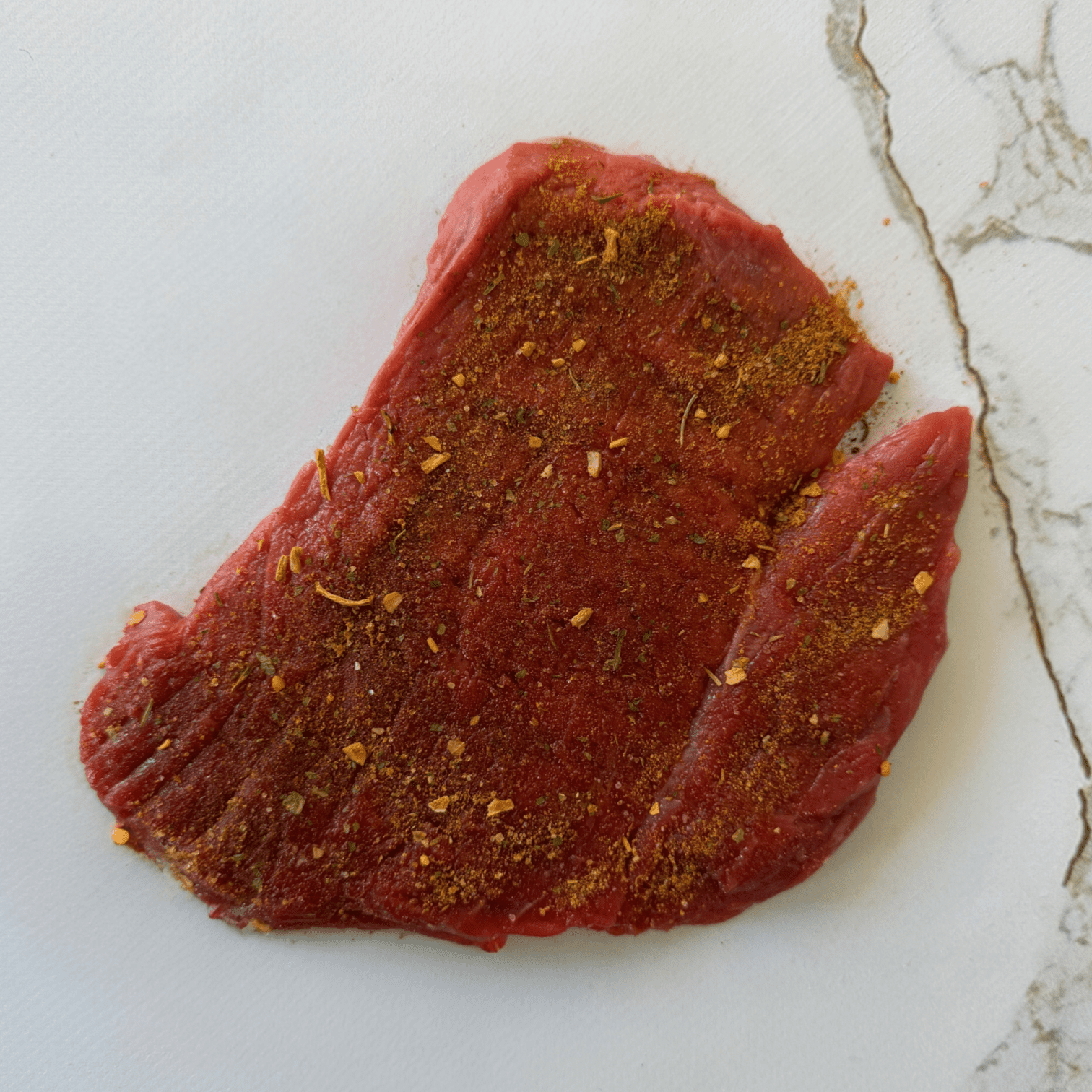 1 pack of Free Range Beef Prego Steaks, 500g (Spiced)