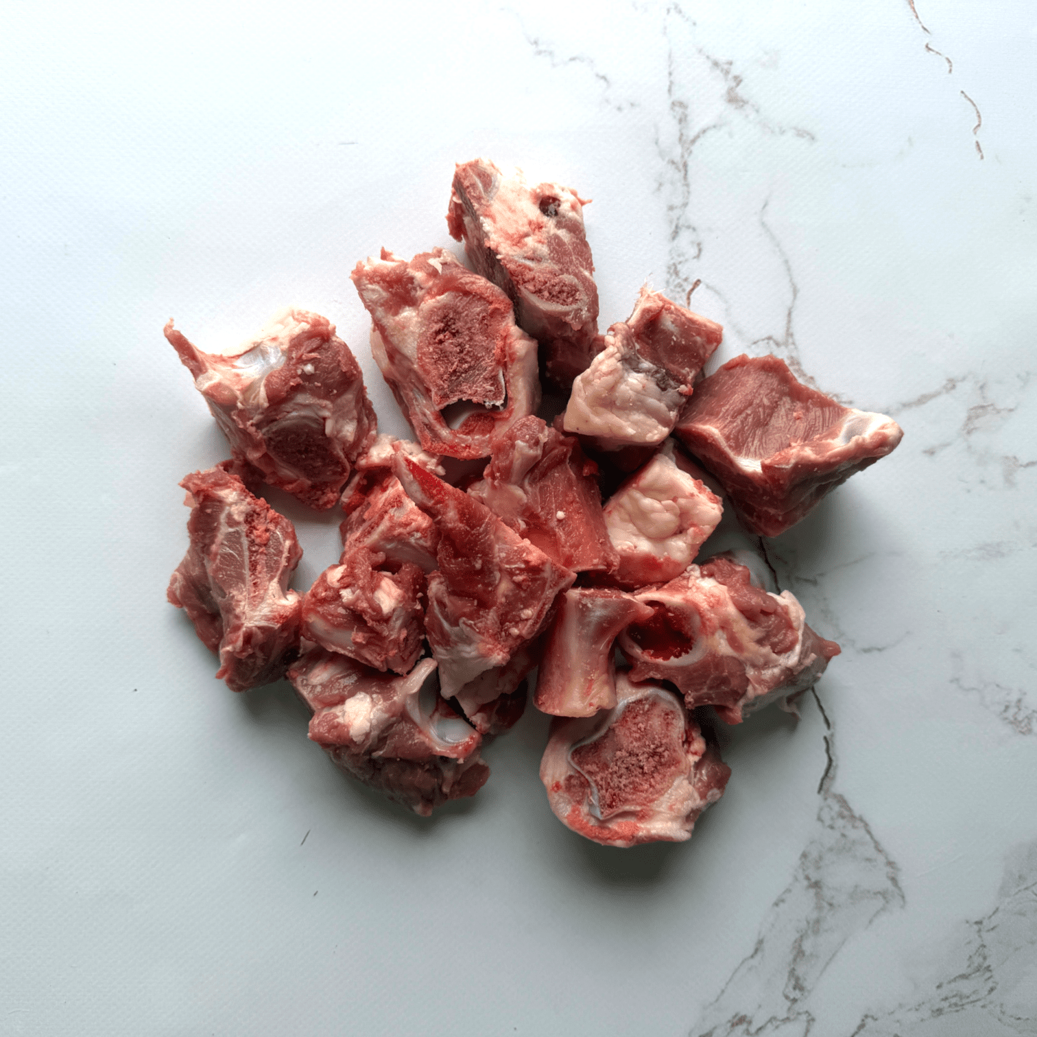 1 pack of Free Range Lamb Bones (Frozen), Avg 1kg