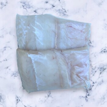 2 Freshly Frozen Hake Portions Skin-on - Long Line, Avg 500g