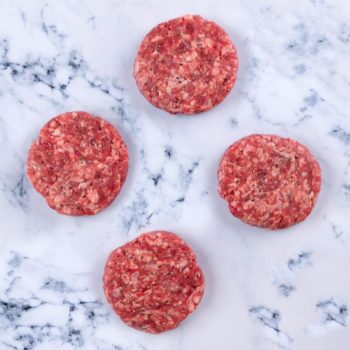 1 pack of 4 Free Range Beef Burgers (No additives), Avg 480g
